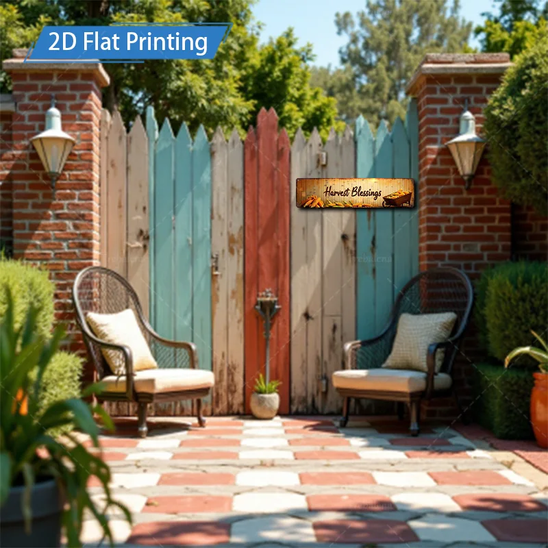 1 قطعة 4x16 بوصة علامة معدنية "البركات الحصاد الريفي الذرة مزرعة ديكور علامة معدنية" #3