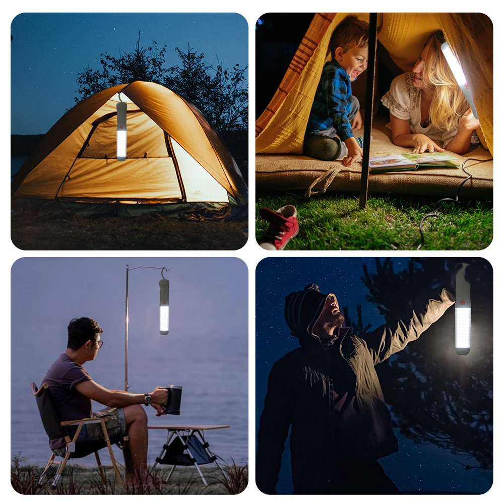 Handheld Notfall Taschenlampe Zelt Licht Magnetische Notfall Evakuierung Licht Wiederaufladbare Outdoor Camping Lampe mit SOS Modus