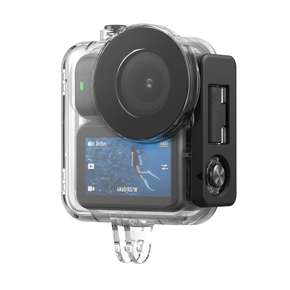 

60M Camera Protective Shell Waterproof PC Sports Camera Cover Transparent Tempered Glass for DJI Osmo Nano