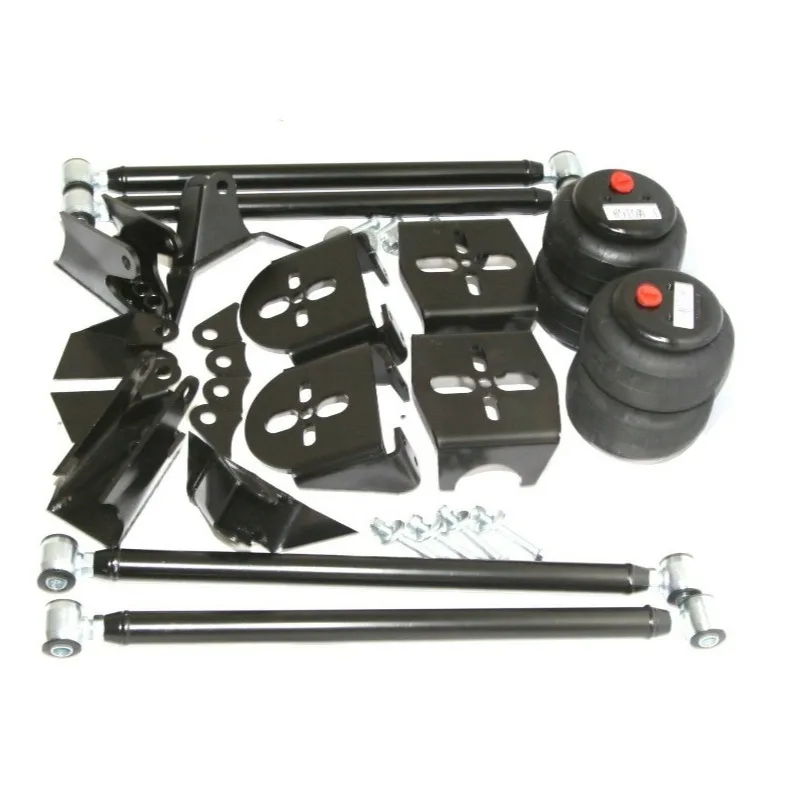 Welded triangular 4-link mounting bracket with 2500 lb air spring