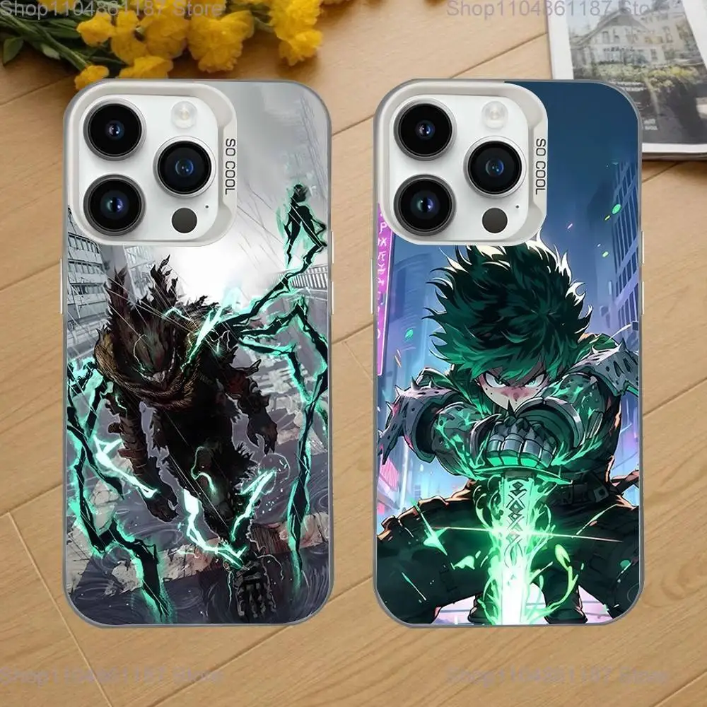 

H-Hero My A-Academia Deku Phone Case For iPhone 17,16,15,14,13,12,11,Mini,Pro,SE,MAX White Matte Shockproof Cover