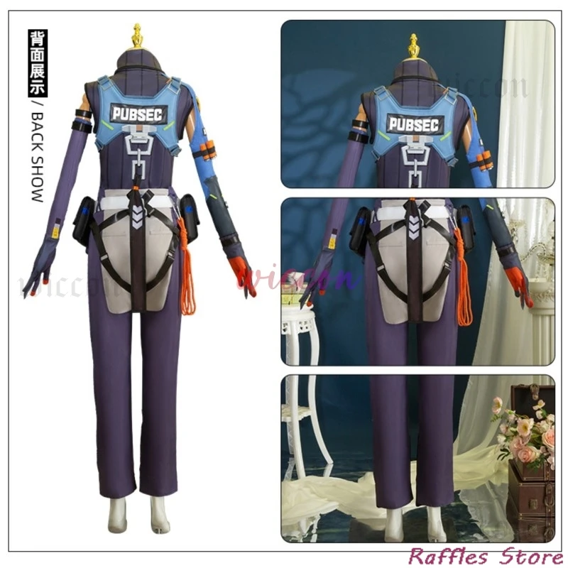 Seth Lowell Cosplay Costume, Jeu Anime Zenless Zone ontariCriminal Poitou Team Uniform, Perruque Queue Homme Carnaval Party imbibé