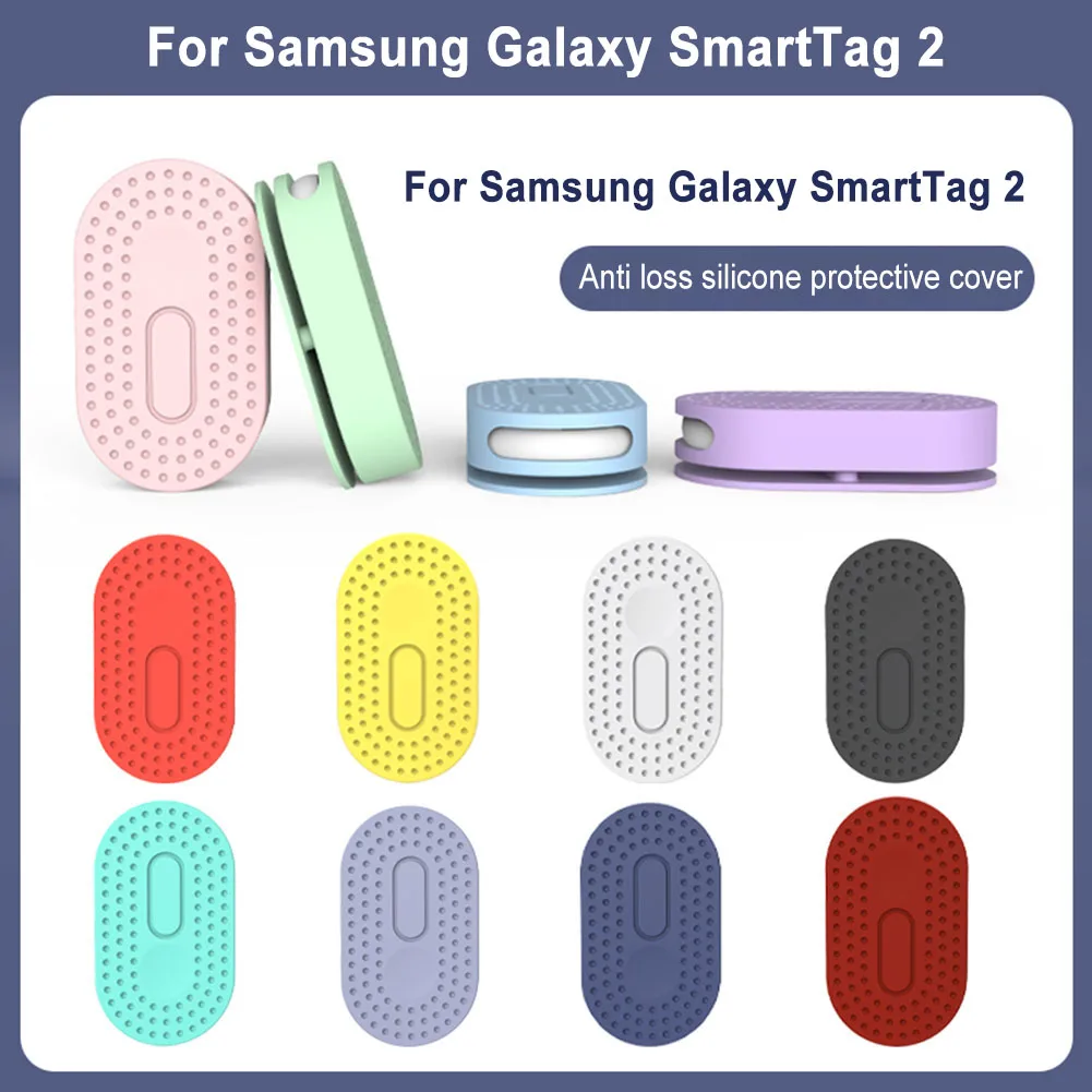 Silicone Case For Samsung Galaxy SmartTag 2 Locator Tracker Case Anti-lost Cover Sleeve Protective Case for Galaxy SmartTag 2