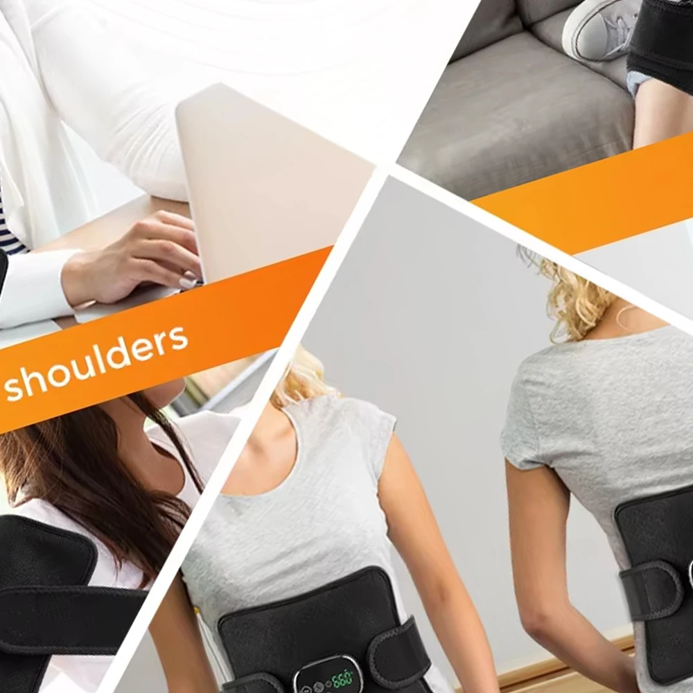 

Electric Heating Waist Massager Vibration Hot Compress Massage Belt Lumbar Decompression Brace Lower Back Support Muscle Relax