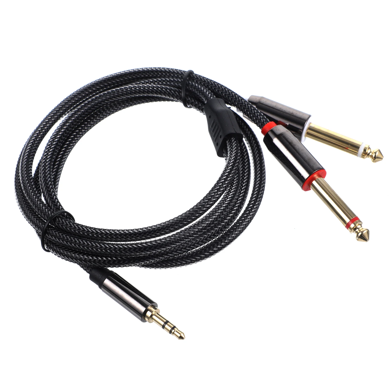 

to Cable 1m Black Audio Splitter 3.5mm to Dual 6.35mm 3.5Mm Audio Splitter Adapter for Laptop Speaker Amplifier