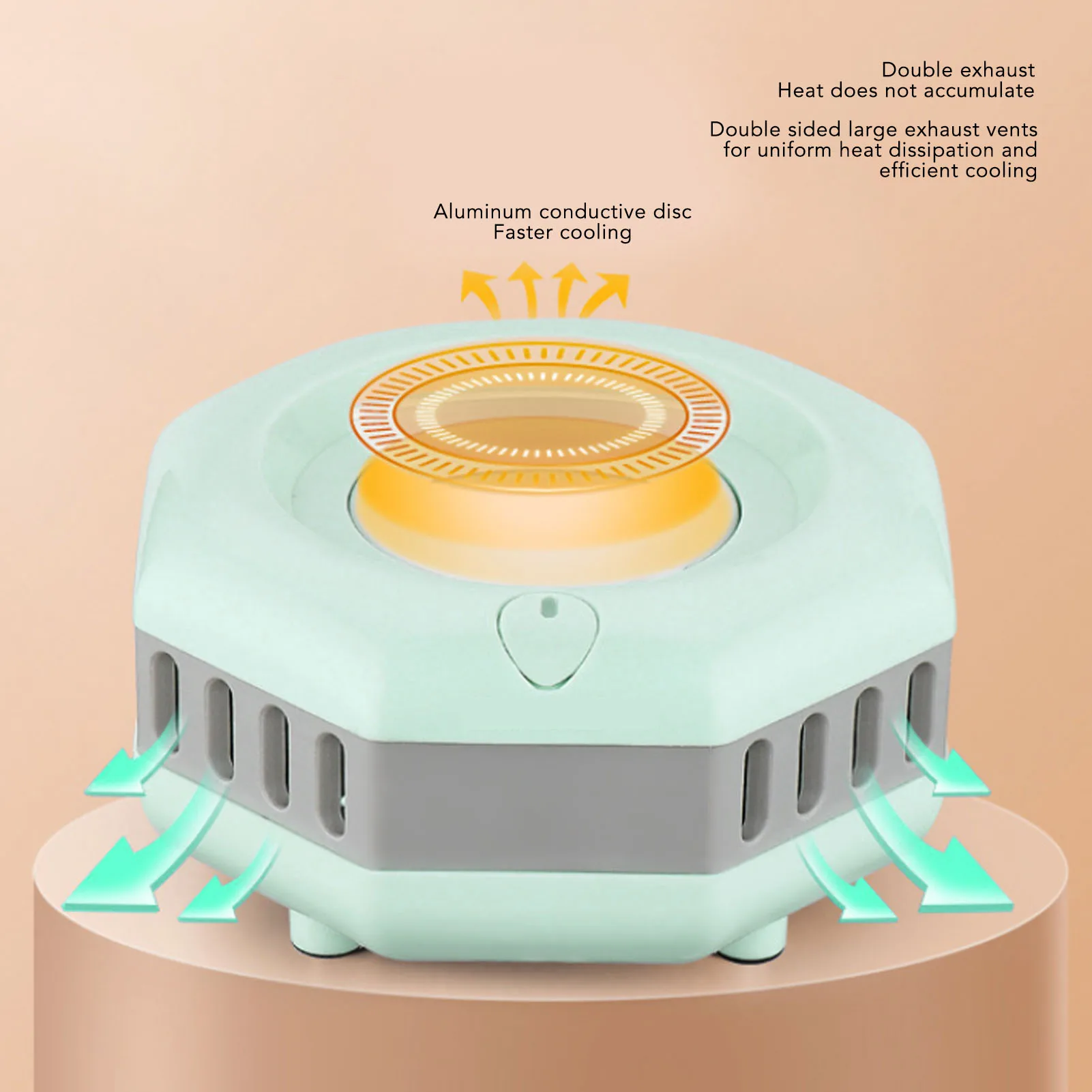

Электрическая охлаждающая чашка, 420 мл, быстрое охлаждение, настольный охладитель и подогреватель чашек двойного назначения для чая, кофе, напитков