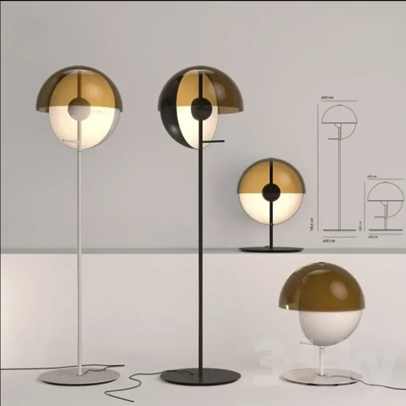 Nordic Design Minimalist and Creative Floor Lamp Modern LED Glass Shading Living Room Studio Coffee Shop Vertical Lamp