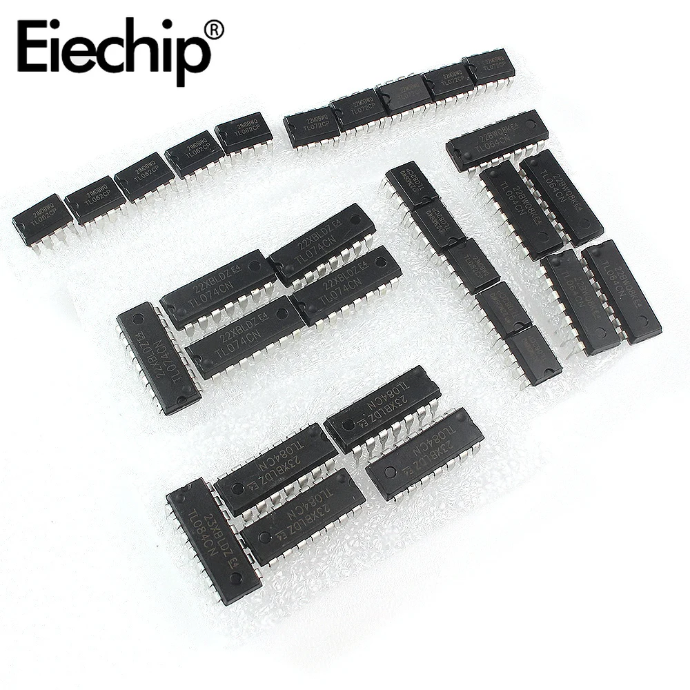 30PCS Integrated Circuits Electronic Kit TL062 TL064 TL072 TL074 TL082 TL084 Audio amplifier IC Chip 6 types*5pcs