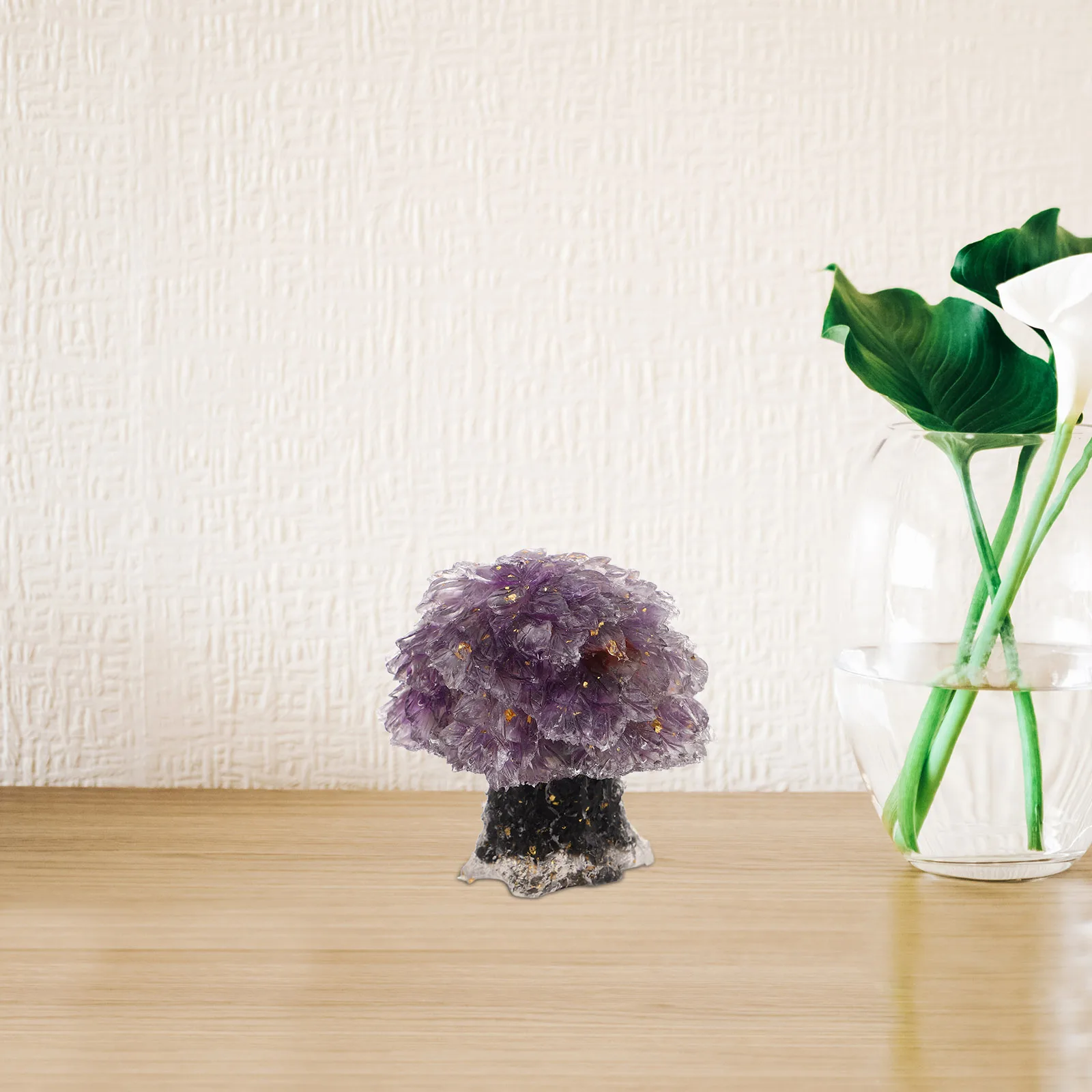 

Crystal Ornaments Artificial Money Tree Bookshelf Decorative Objects Trees Desk Wealth Home Natural