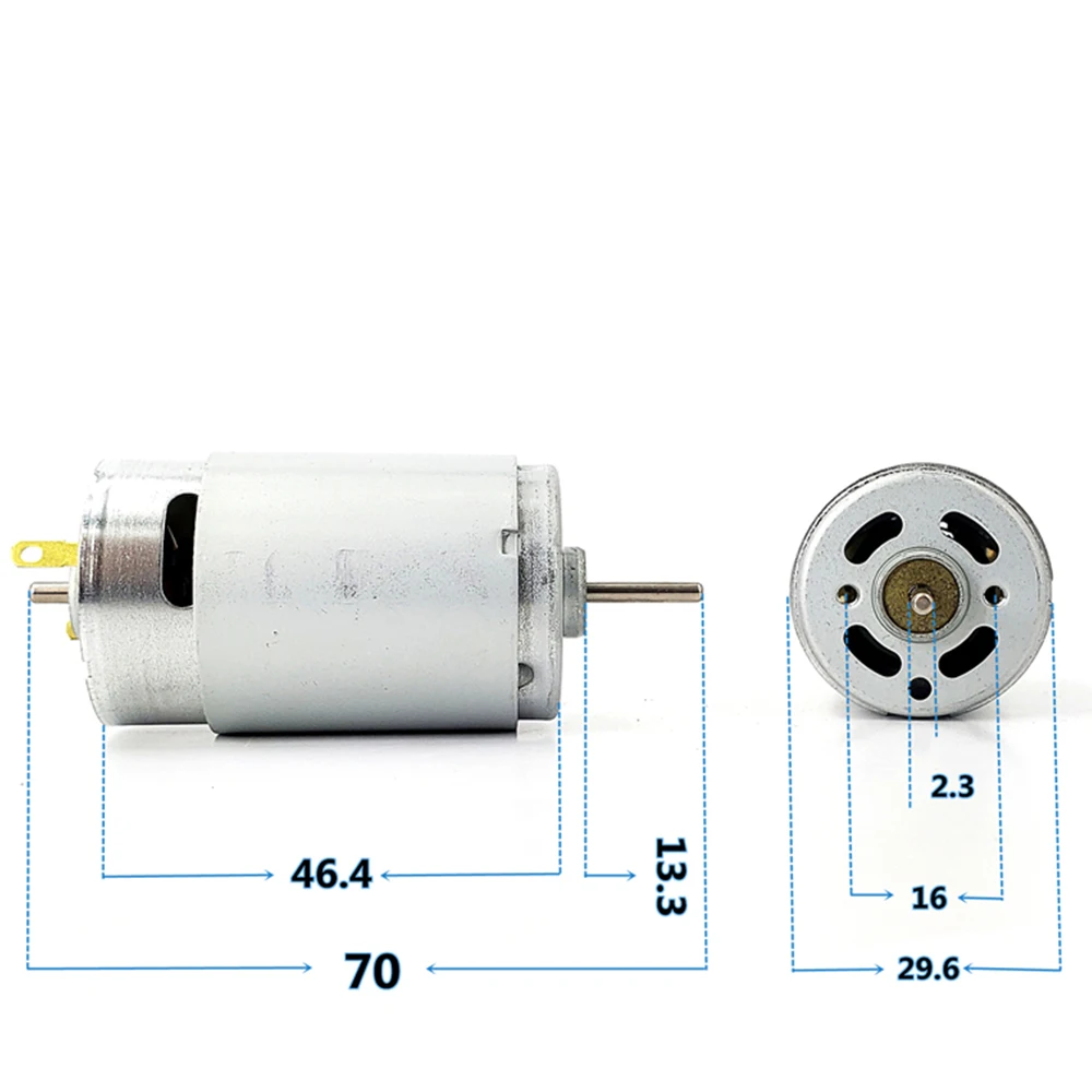 Standard RP-390-23115 Electric Motor Carbon Brush Slow Speed High Torque Motor DC 6V-18V 14V 6400RPM Electric Toy Ship Model DIY