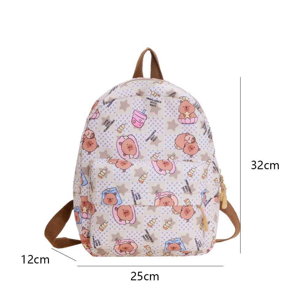 Leuke Capybara Capybara Rugzak Casual All-match Schooltas Cartoon Opbergtas