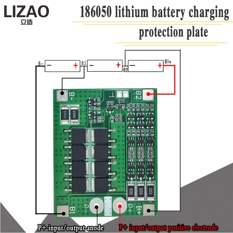 3S 25A Li-ion 18650 BMS PCM battery protection board bms pcm with balance for li-ion lipo battery cell pack