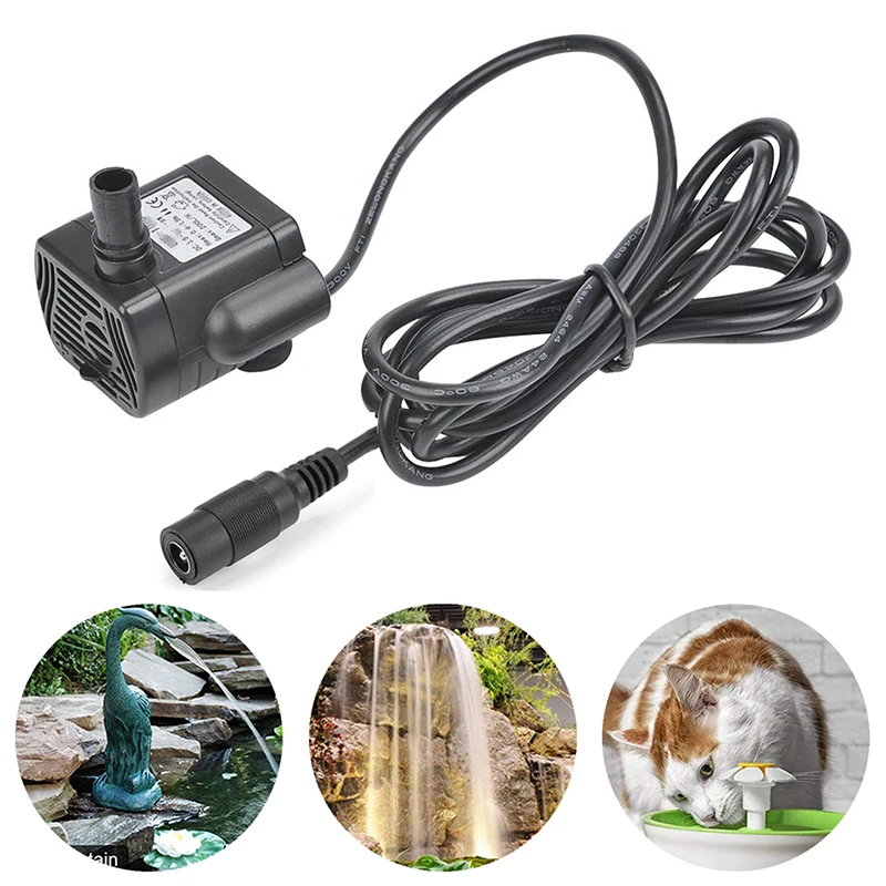 Mini Submersible Water Pump DC12V 4.8W USB DIY Aquarium Filter Low Noise Motor Pump for Aquarium Fountain Accessories