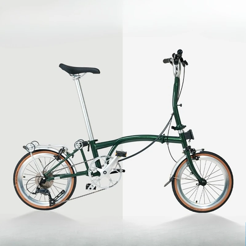 

Trifold bicycle adult ultra-light portable parent-child retro 16-inch 9-speed commuter bicycle