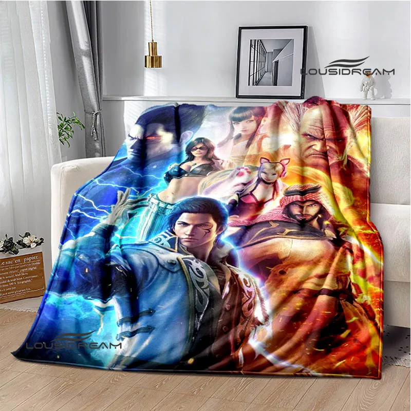 Gioco 3D tekken8 coperte stampate coperta da picnic coperte calde flanella morbida coperta accogliente coperta da viaggio per la casa regalo di