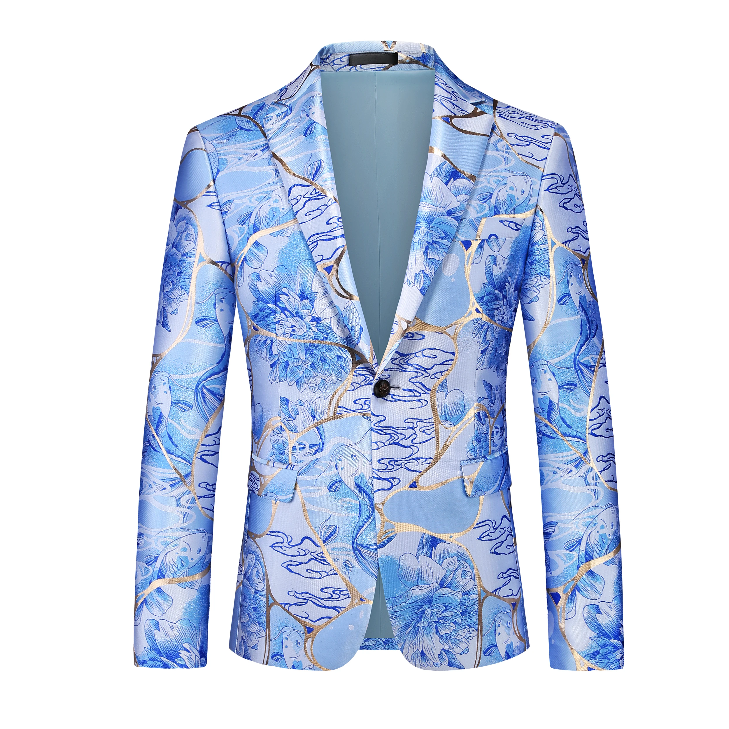 

Blazers Hombre Plus Size 6XL 5XL-M Elegant Floral Blazer Jacket For Man Business Formal Wear Slim Fit Suits Coats Men Clothes