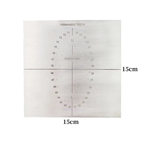 Imagen 2 del producto Hojas de dique de goma de acero inoxidable Dental, tablero de agujeros, plantilla de posicionamiento de barrera, placa de perforación endodóntica, herramientas de dentista