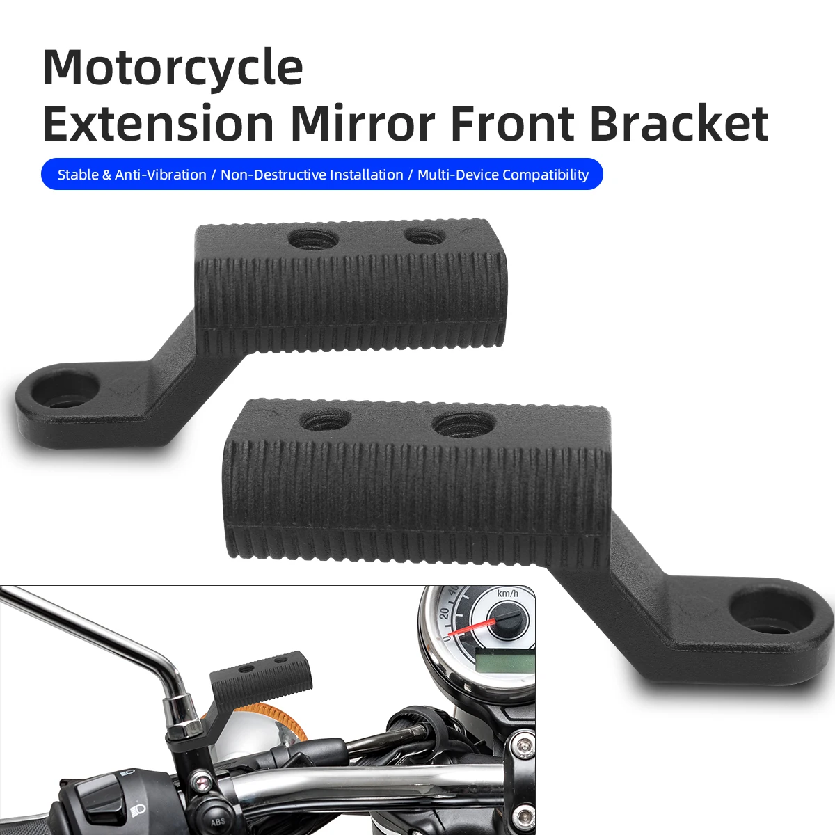 Motorcycle Rearview Mirror Expander Bracket Aluminum Alloy Universal Adapter Holder Motorbike Accessories Mount for KTM Italika