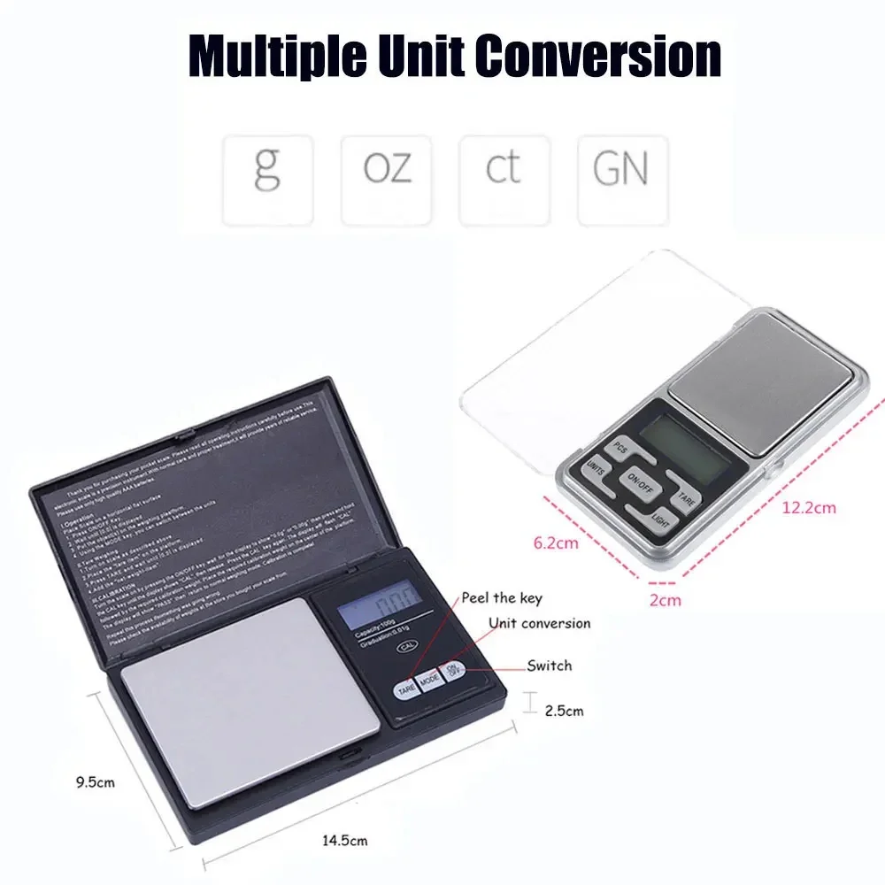 Towayer Elektronische Waagen Schmuck Gold Balance Gewicht Gramm LCD Tasche Gewichtung Digitale Küche Waage Mit Hoher Präzision 0,01g