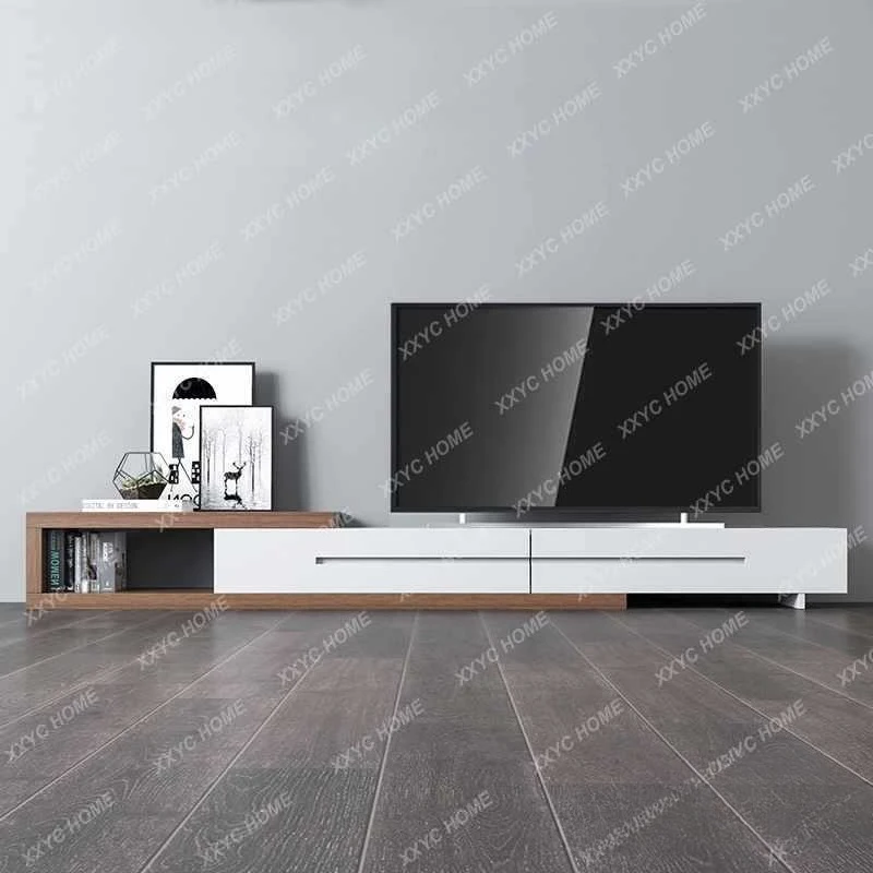 

A simple telescopic TV cabinet rectangular storage floor cabinet