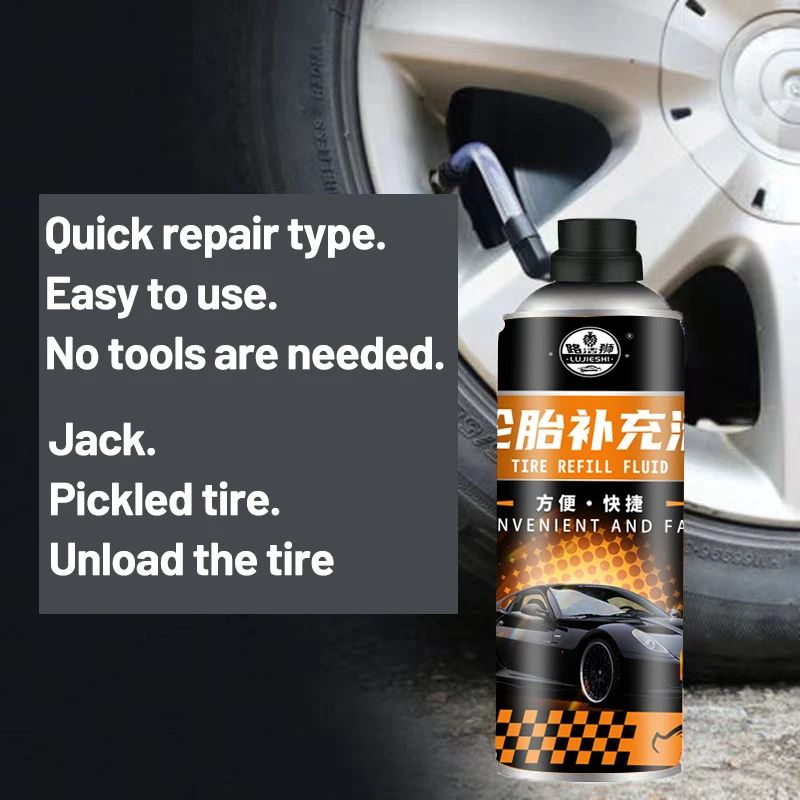 Auto Tire filling fluid Electric vehicle Motorcycle Emergency Tire repair 450ml