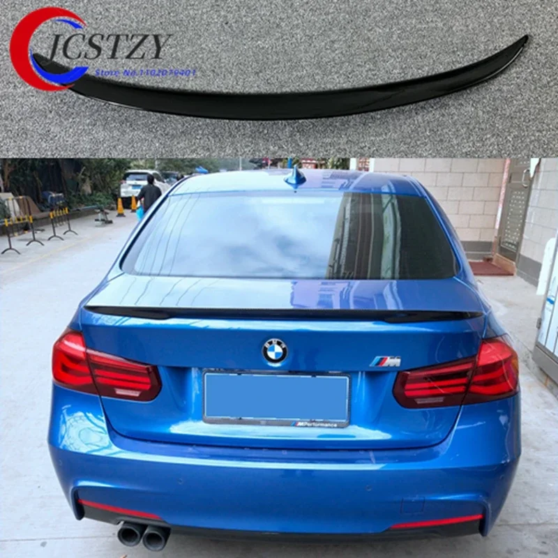 JCSTZY P Style Rear Trunk Spoiler For BMW F30 F35 F80 3Series 2012-2018 ABS Tail Boot Wing Decoration Lip Spoiler Car Styling