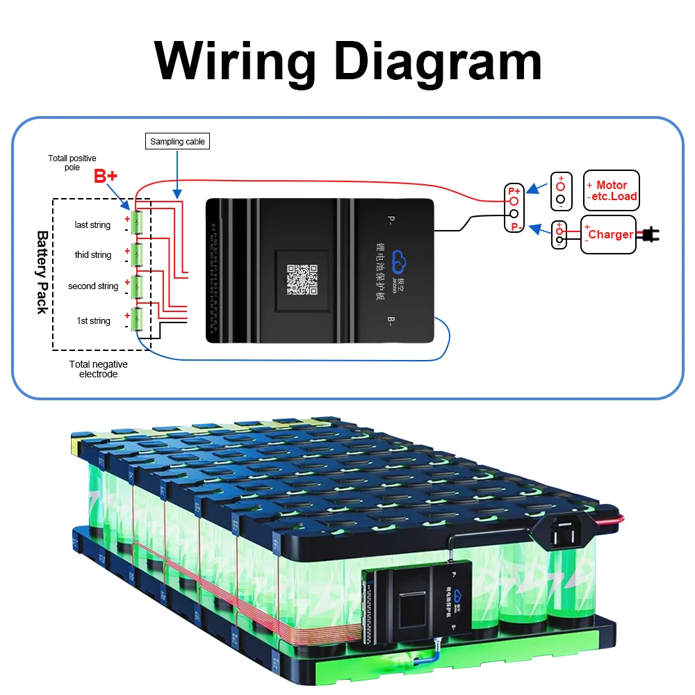 JIKONG BMS Smart Balancer B1A24S15P B1A20S15P with 1A Active Balance BT RS485 for 8S~24S Lifepo4 Li-ion Smart Battery JKBMS