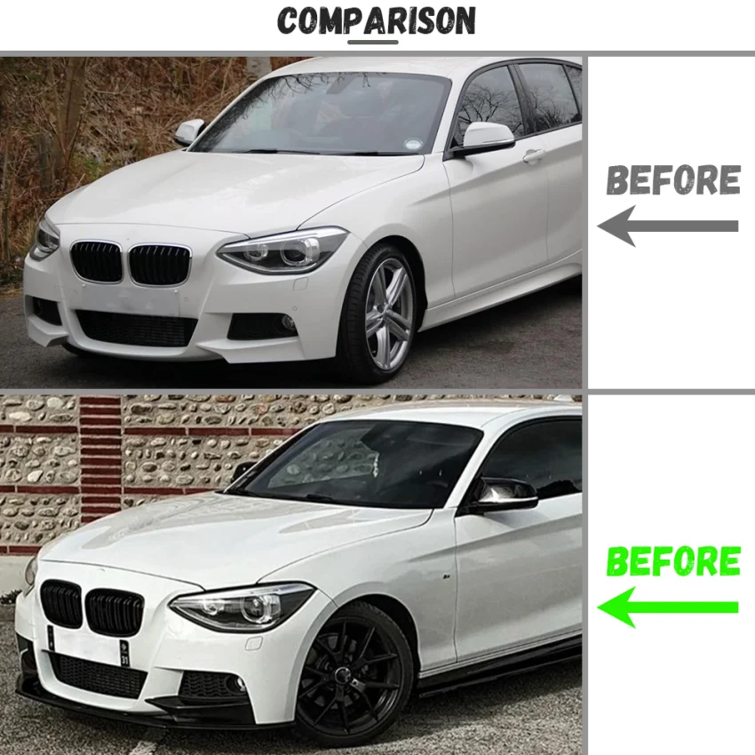 Becquet de lèvre de pare-chocs avant pour BMW série 1 F20 F21 M Sport 2011-2014 pré-lci becquet diffuseur de lèvre réglage de la couverture