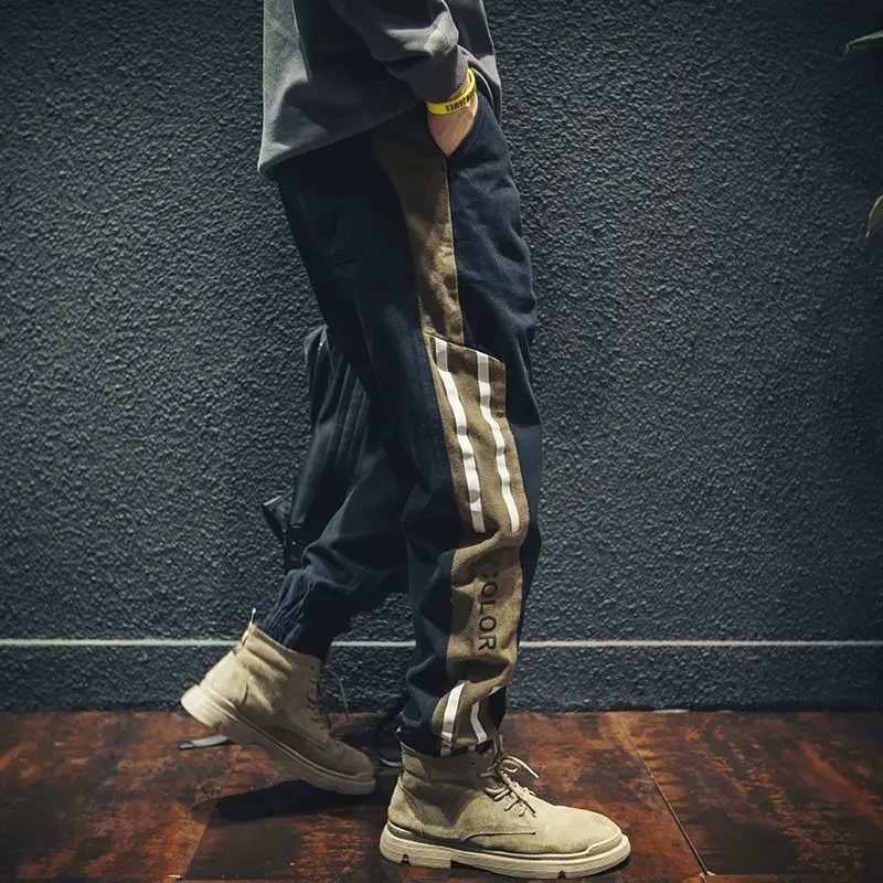 

Cargo Pants for Men Black Harem Trousers Man Stacked Harajuku Fashion High Quality Y2k Emo Vintage Regular Fit Cheap Big Size