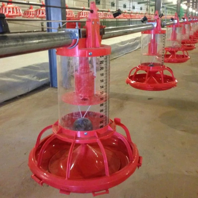 Material line Floor flat feeding tower, breeding chicken bucket feeding tray material line