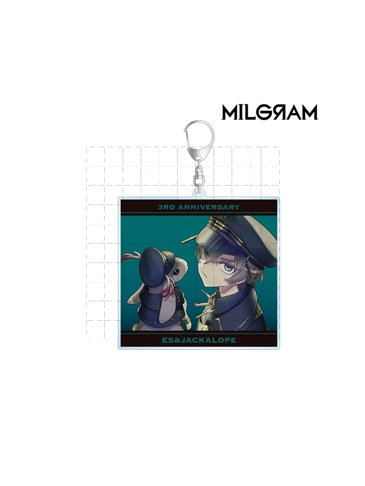 Game MILGRAM Keychain Doll Anime Shidou Es Haruka Kazui Yuno Mikoto Amane Acrylic Keyring Pendant for Gift