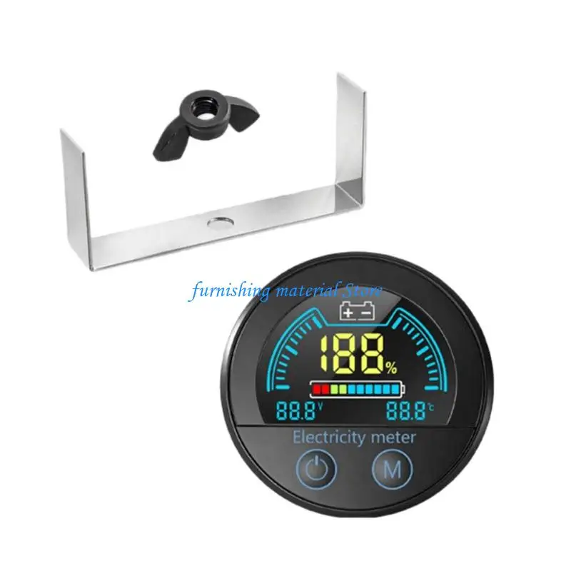 Y5GD Waterproof Digital Voltmeter Battery Indicates for Car Campers Off Power Systems Supports Acid Lithium
