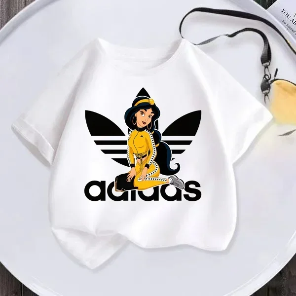 

Disney Summer Kids Clothing T-shirt Girls Kids Top New Fashion Snow White cartoon toddler crewneck cool short-sleeved shirt
