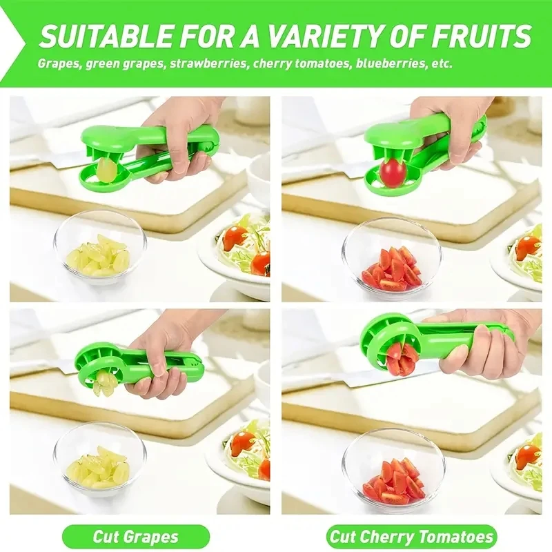 Grape Tomato Blueberry Convenient Slicer Multifunctional Vegetable and Fruit Cutter No Blade Creative Safe Children\'s Products