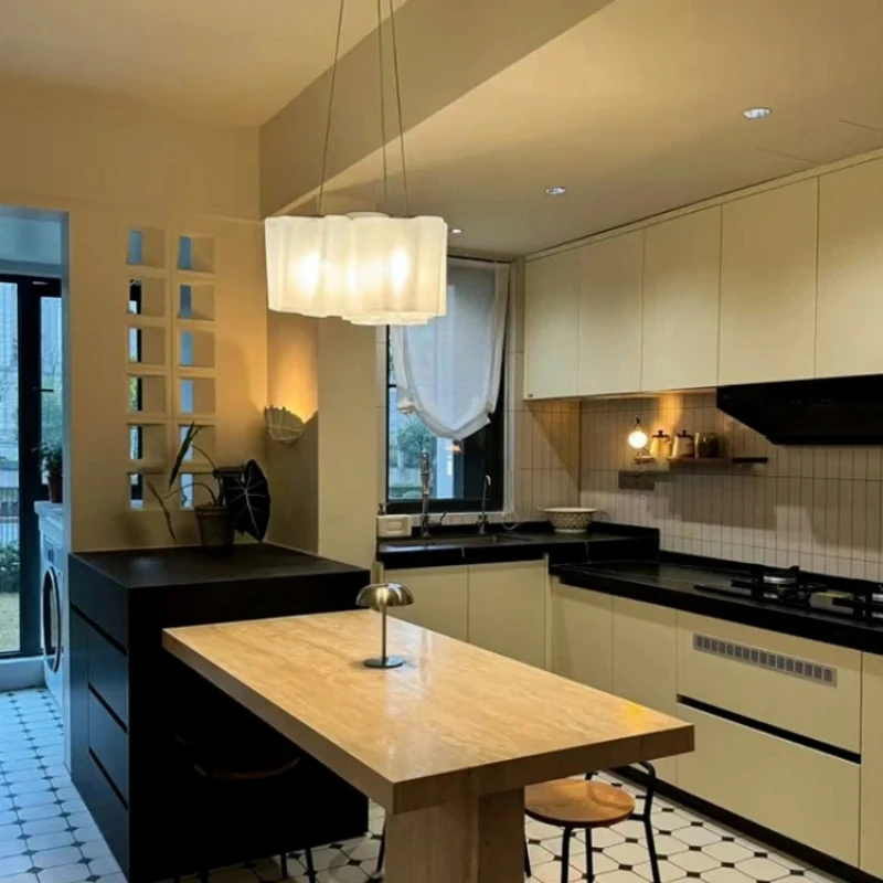 French Medieval Living Room Ceiling Chandelier Creative Cloud Bedroom Restaurant LED Pendant Light Home Decor Glass Hanging Lamp