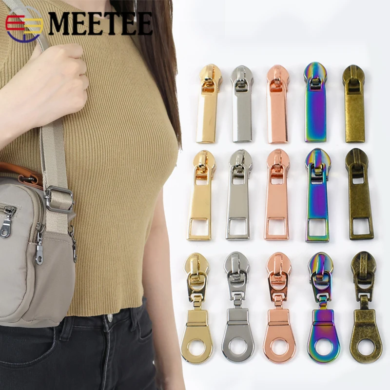20Pcs 3#/5# Zipper Sliders For Nylon Zippers Tapes Jacket Bag Pocket Zips Head Pulls Repair Kits DIY Sewing Accessories