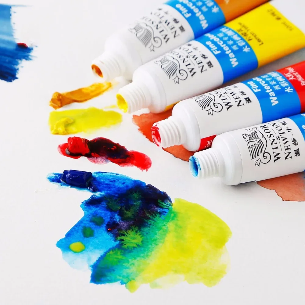 Winsor&Newton Fine zestaw akwareli 12/18/24/36 kolorów 10ml tubki akwarela dla początkujących pędzel do malowania materiały do rysowania — zdjęcie produktu 5