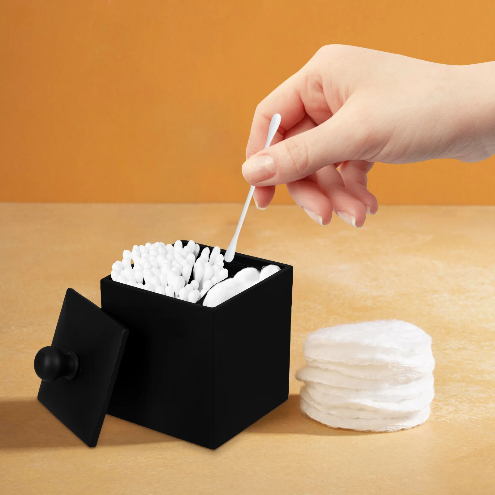 

Cotton Swab Box High Quality Material Space Saving Design Easy Clean Home Decor Container Storage Case Toothpick Box Small