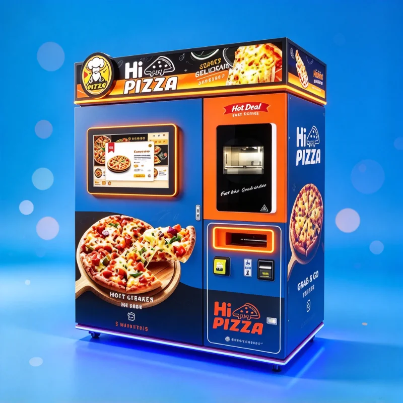 Outdoor Pizza Vending Machine Fully Automatic Pizza Maker Customized Unmanned Self Service Equipment