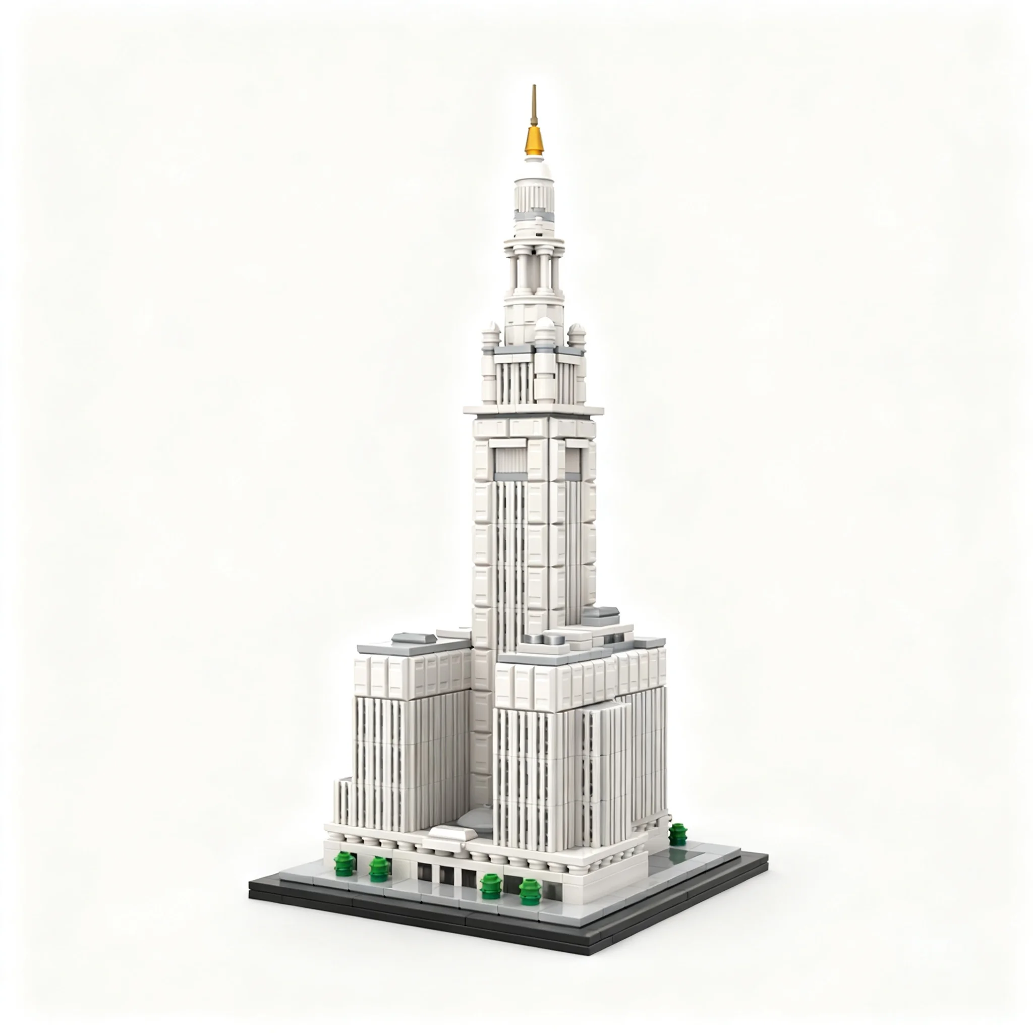 958pcs MOC Architecture Terminal Tower 1 Scale Model Building Blocks Architecture Education Kids Brick Idea Christmas Gifts Toys