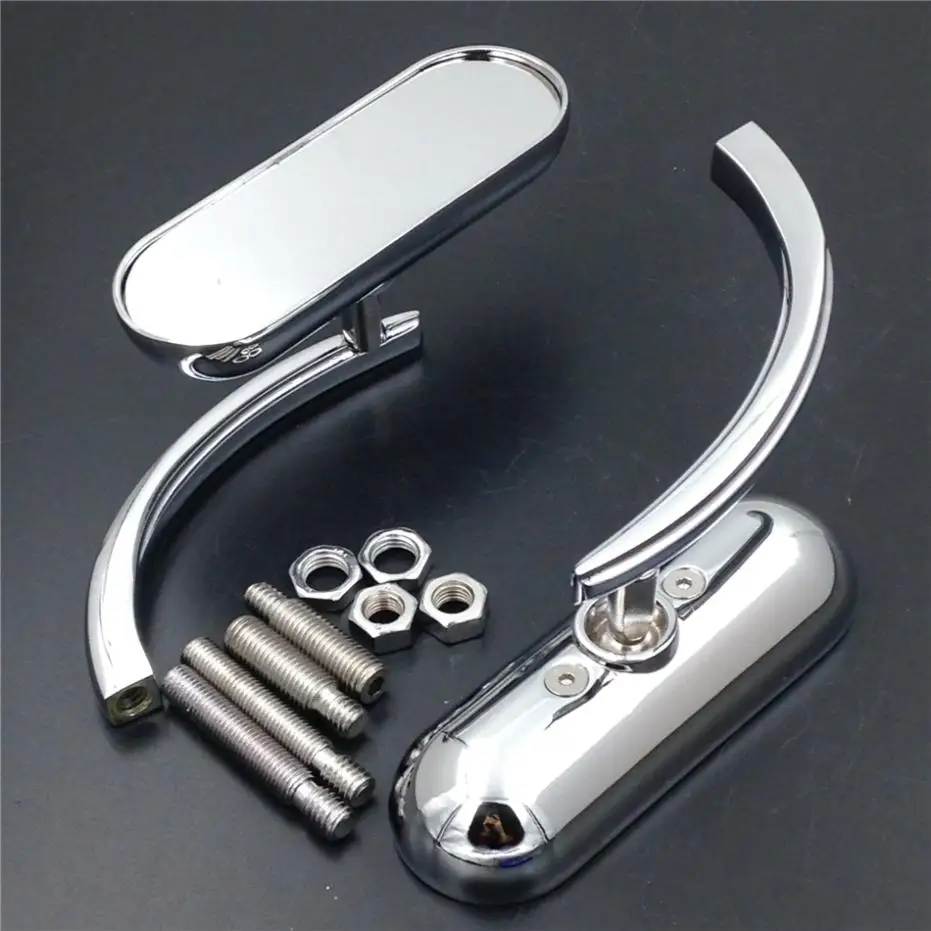 

Motorcycle Mini Chrome Rearview Mirrors For street sports bike chopper cruiser Electra Glide Heritage Street Glide Night Train