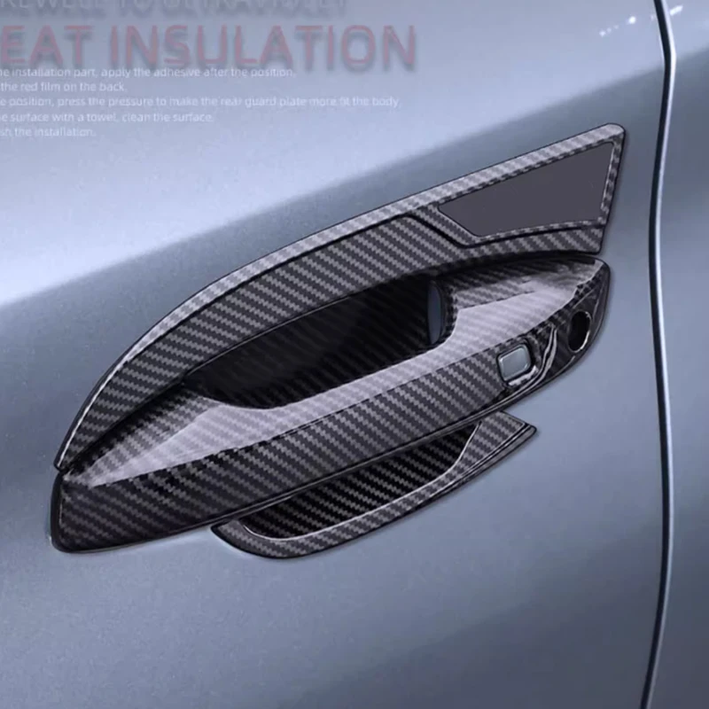 LHD ل BYD ختم U Sealion 6 2024 2025 2026 سيارة الجانب الخارجي مقابض الأبواب غطاء الكسوة الباب إكسسوارات خارجية لأبواب السيارات ABS نحى الملمس