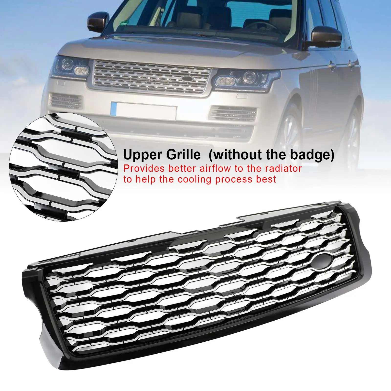 Artudatech Front Bumper Upper Grille Grill Fit Land Rover Range Rover Vogue L405 2013-2017