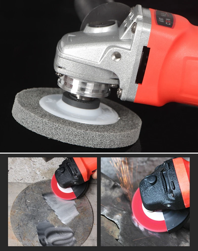 10 Stück 115/100 mm Nylon-Schleifscheibe 7P 180 # Lamellenrad zum Polieren von Metall-Finish und Holz auf Winkelschleifer – Detail 1