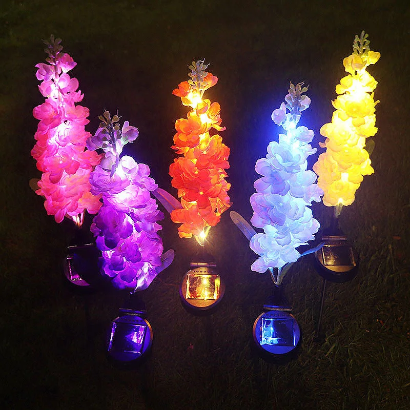 Zml solar violet lawn decoration l simulated garden courtyard atmosphere