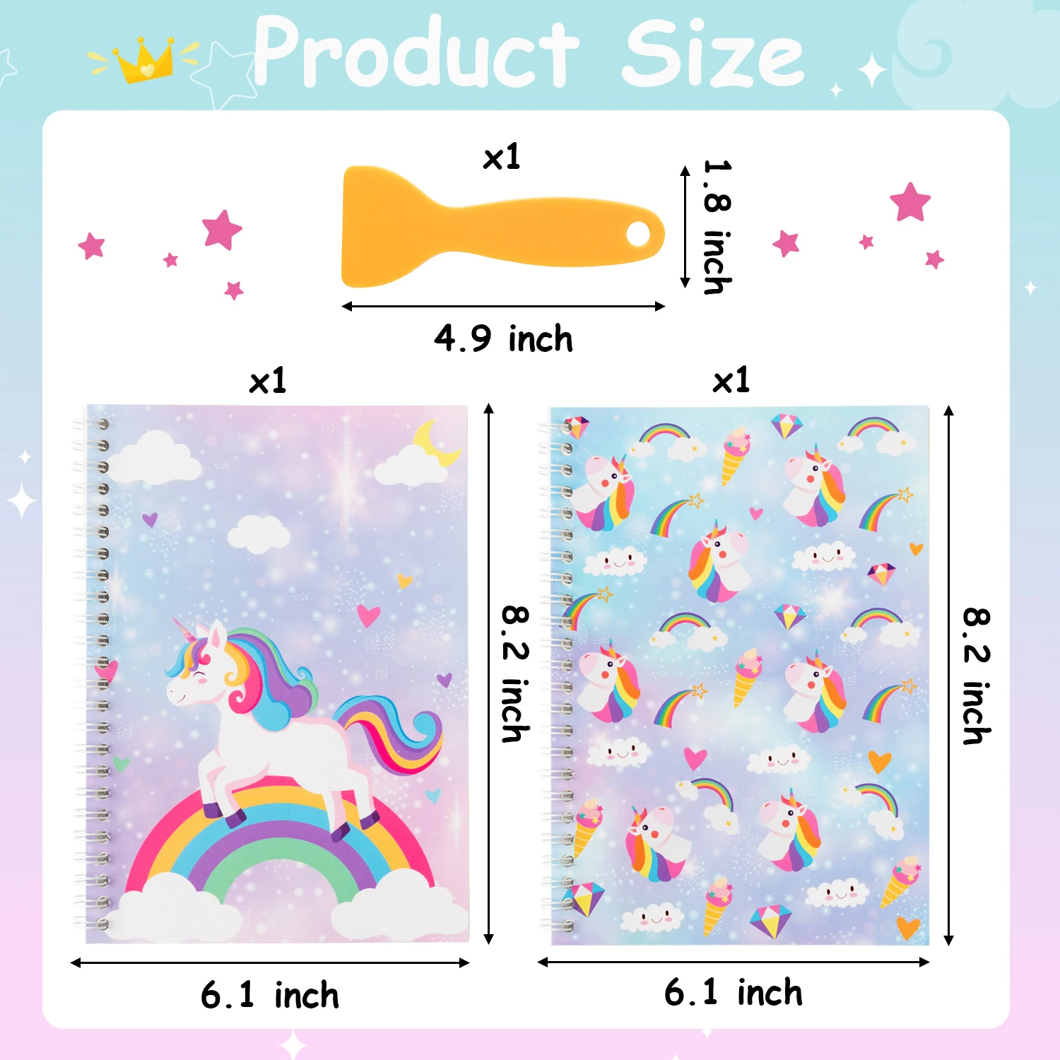 2PCS Unicorn Sticker Book Collecting Album Sticker Organizer Storage Accessories Activity Blank Album Collecting Sticker Label