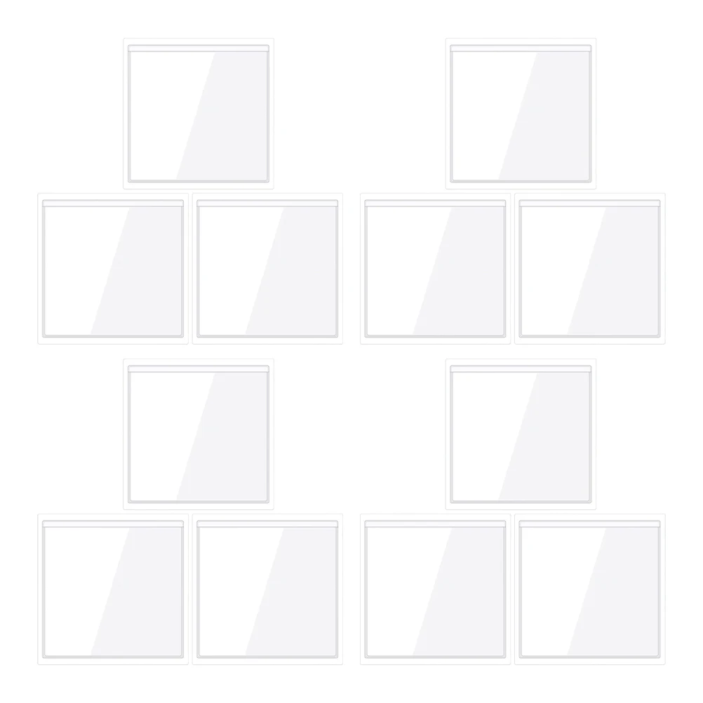 

20pcs Adhesive 9x9cm PVC Card Protector Business Credit Labels Clear Adhesive Pockets Holder Organizers Durability