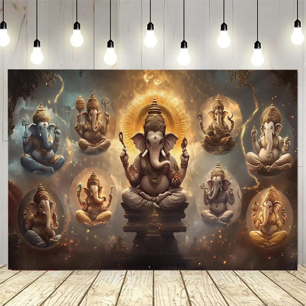 Home decoration tapestry Indian elephant Buddha statue wall hanging cloth psychedelic tarot cards witchcraft hippie background