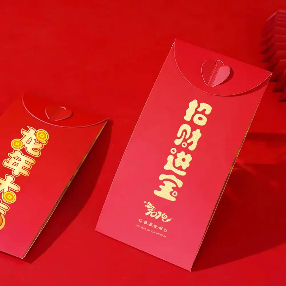 2024 Hongbao Dragon Year Red Envelopes Chinese Style Money Year Envelopes Money Packets Red Bags Envelopes New Lucky I8u8