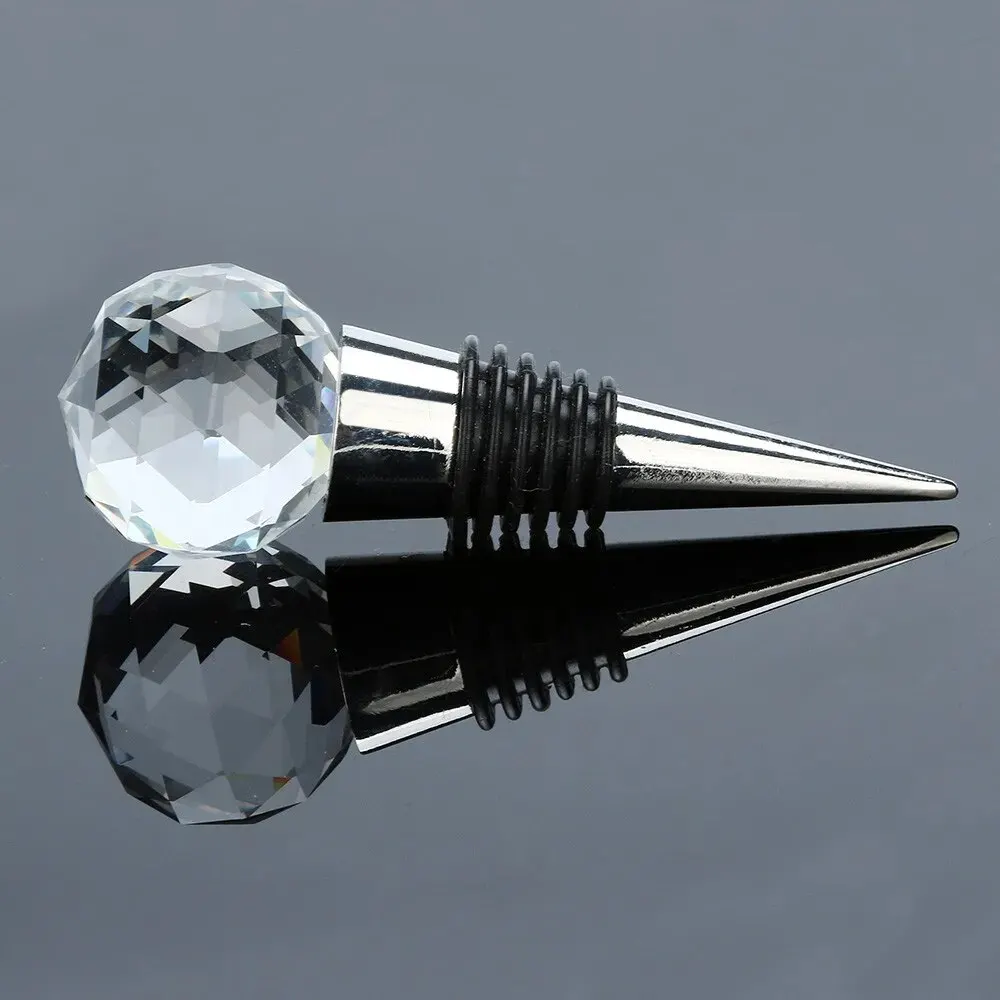 1PC Diamond Crystal Stainless Steel Champagne Stopper Sparkling Wine Bottle Plug Sea